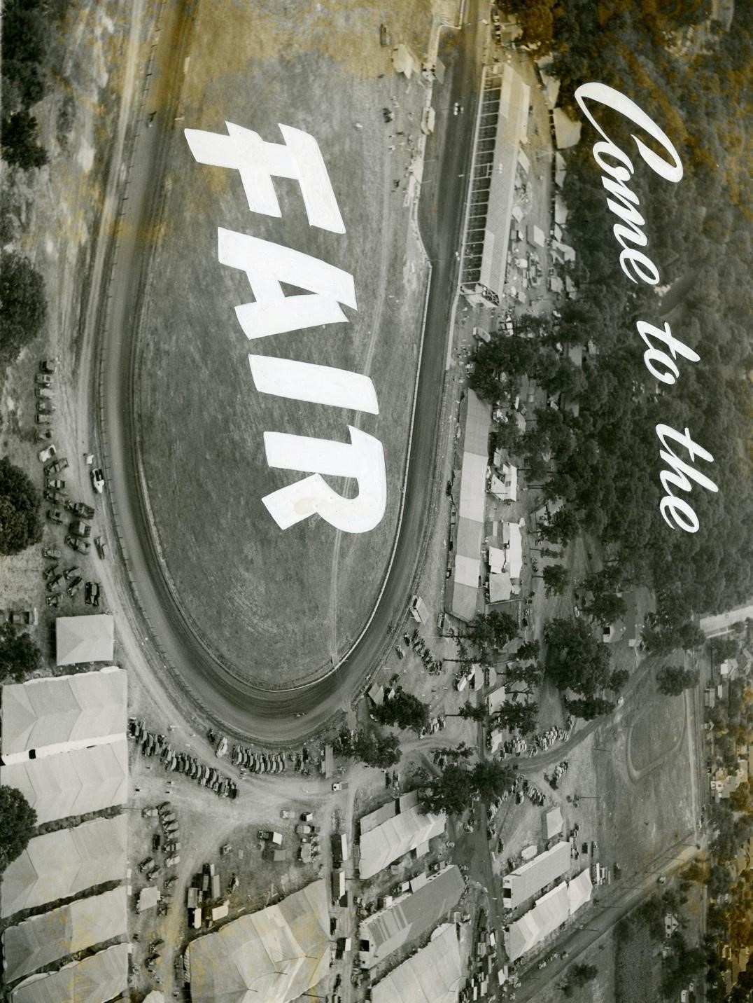 Aerial photograph of fairgrounds