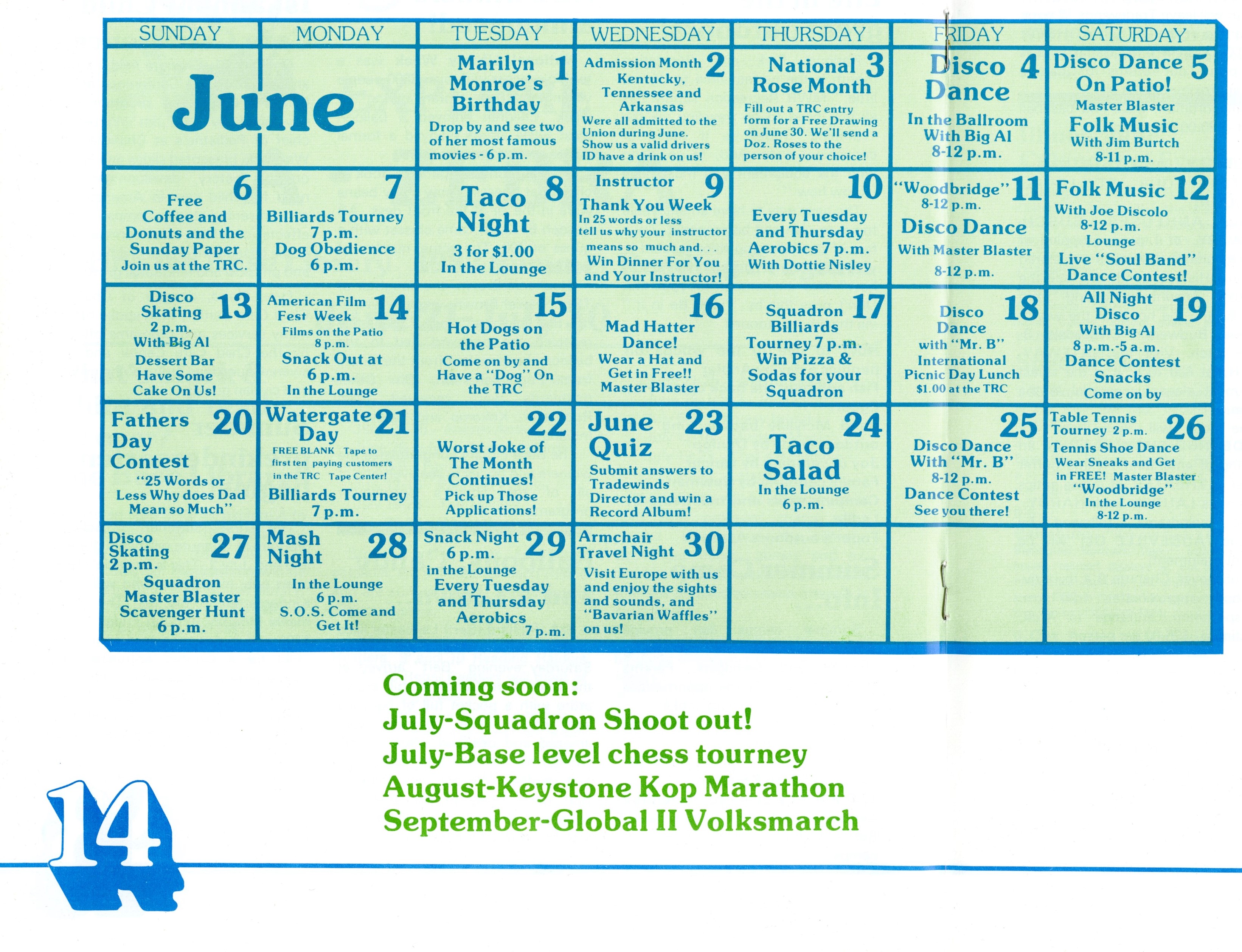 June Calendar 