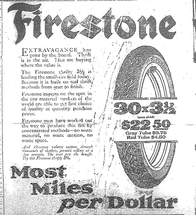 Firestone Tires Advertisement