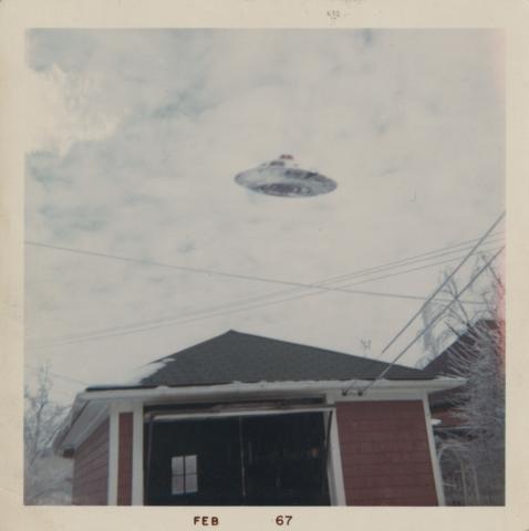 "UFO" over the home of Don Manning, Urbana, IL, February, 1969