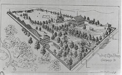 Architects Drawing of West End Park Amusement Center Architects Drawing of West End Park Amusement Center