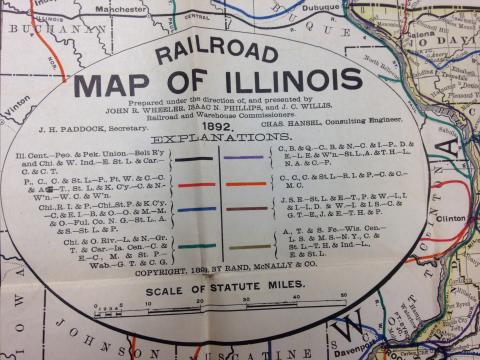 1892 Railroad Map Legend