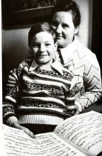 Irmgard Haken and her youngest son, Rudolf, 1982