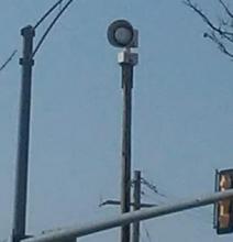 Tornado siren at the intersection of Philo Road and Windsor Road in Urbana, IL