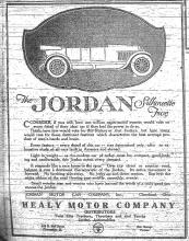 Advertisement for Jordan Silhouette Five, The News-Gazette, July 4, 1920 