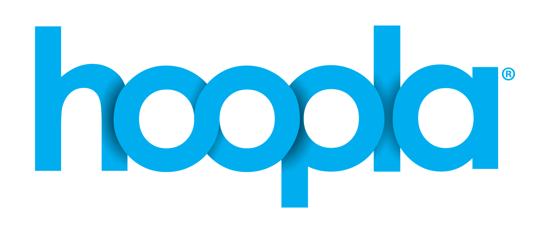 hoopla logo - The word "hoopla" 