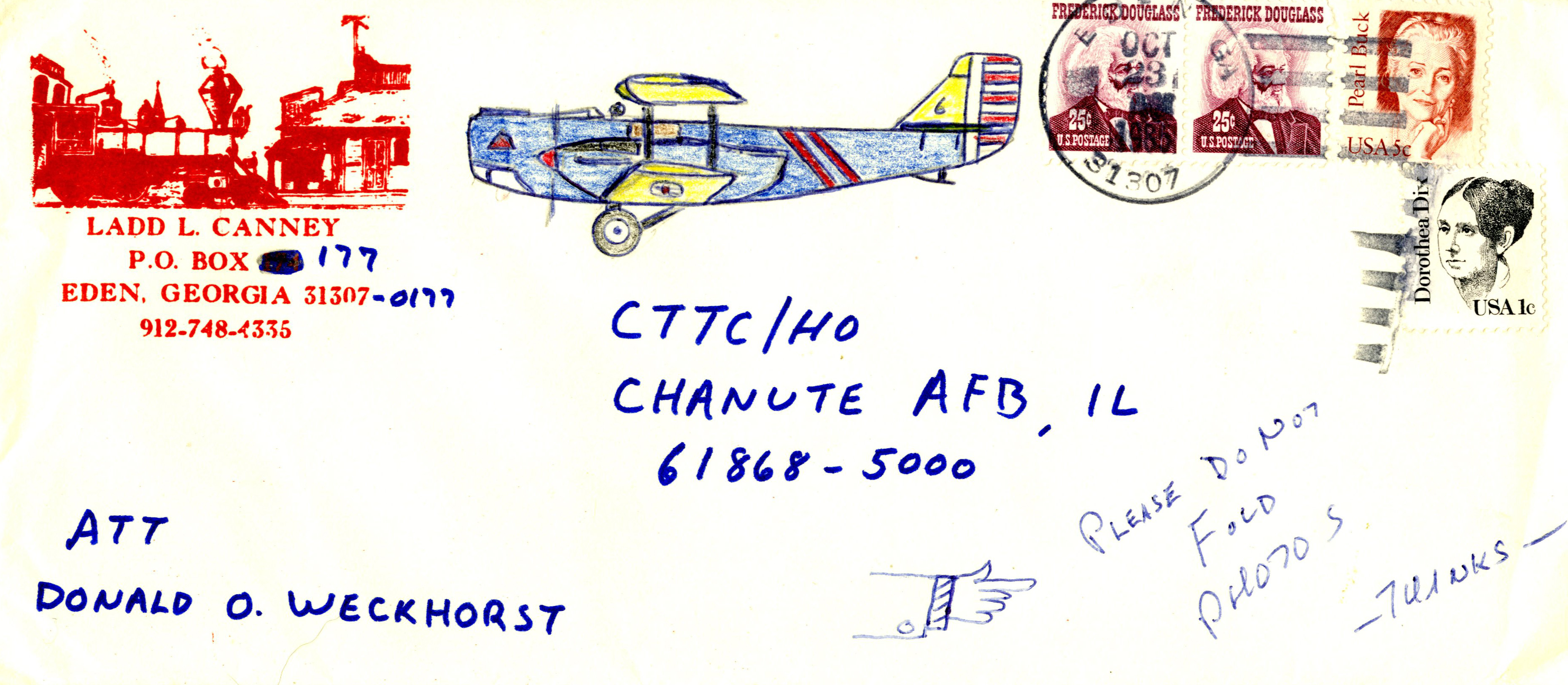 Envelope art of a pre-World War-II plan