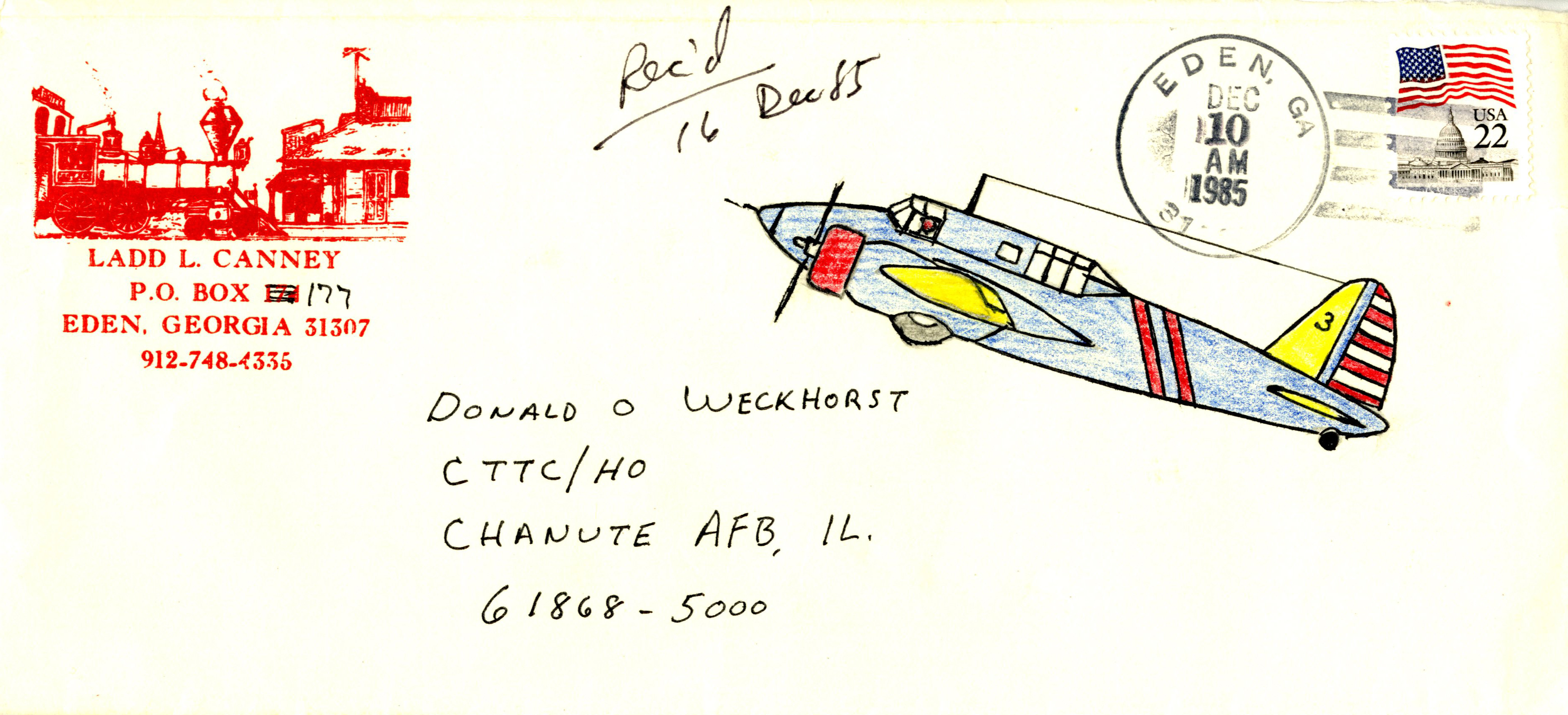 Envelope Art of Plane with ADF Antenna