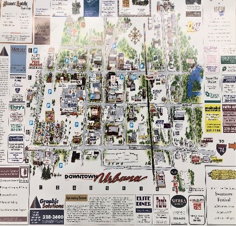 Downtown Urbana Store locator Map