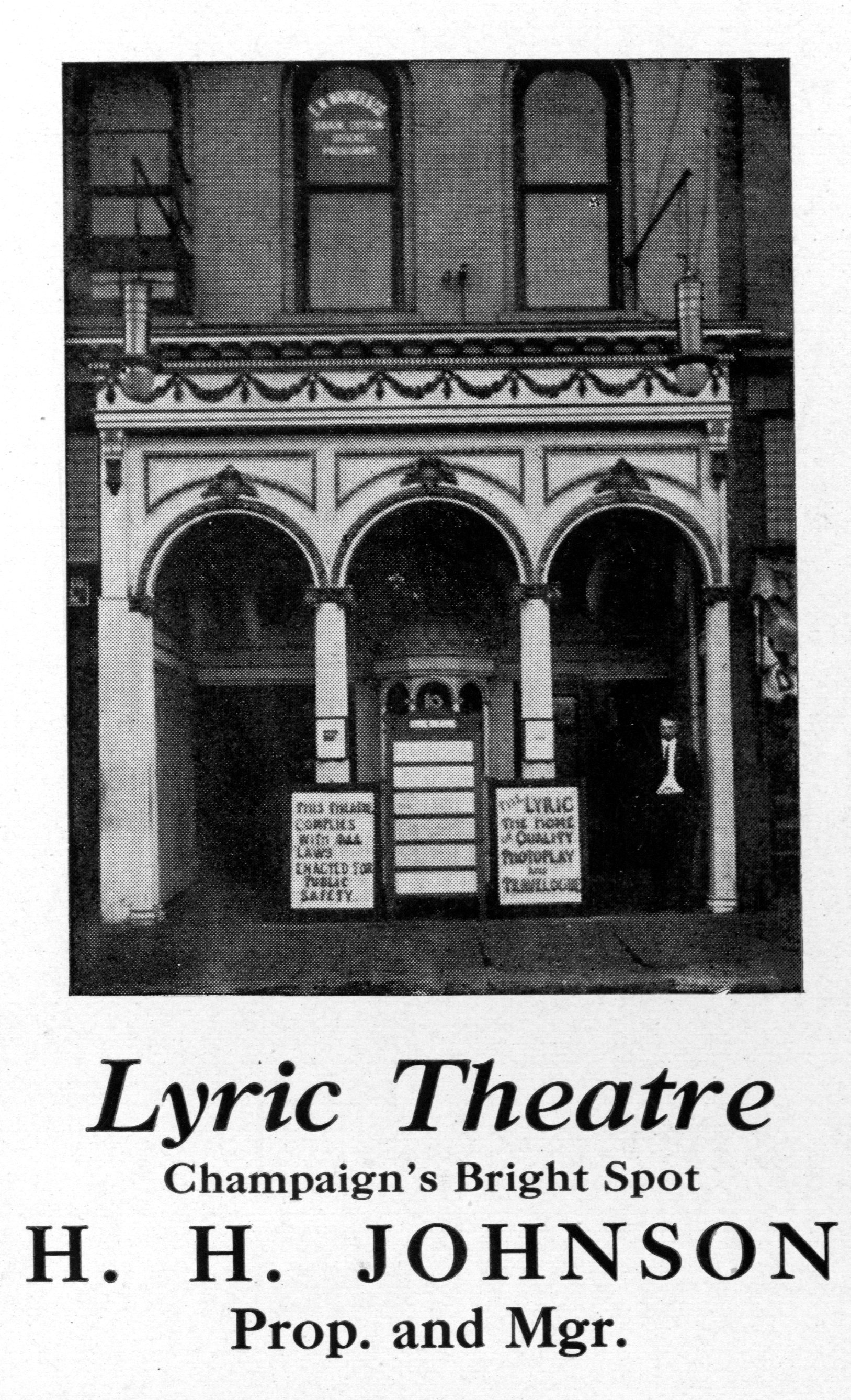 Lyric theatre in 1913