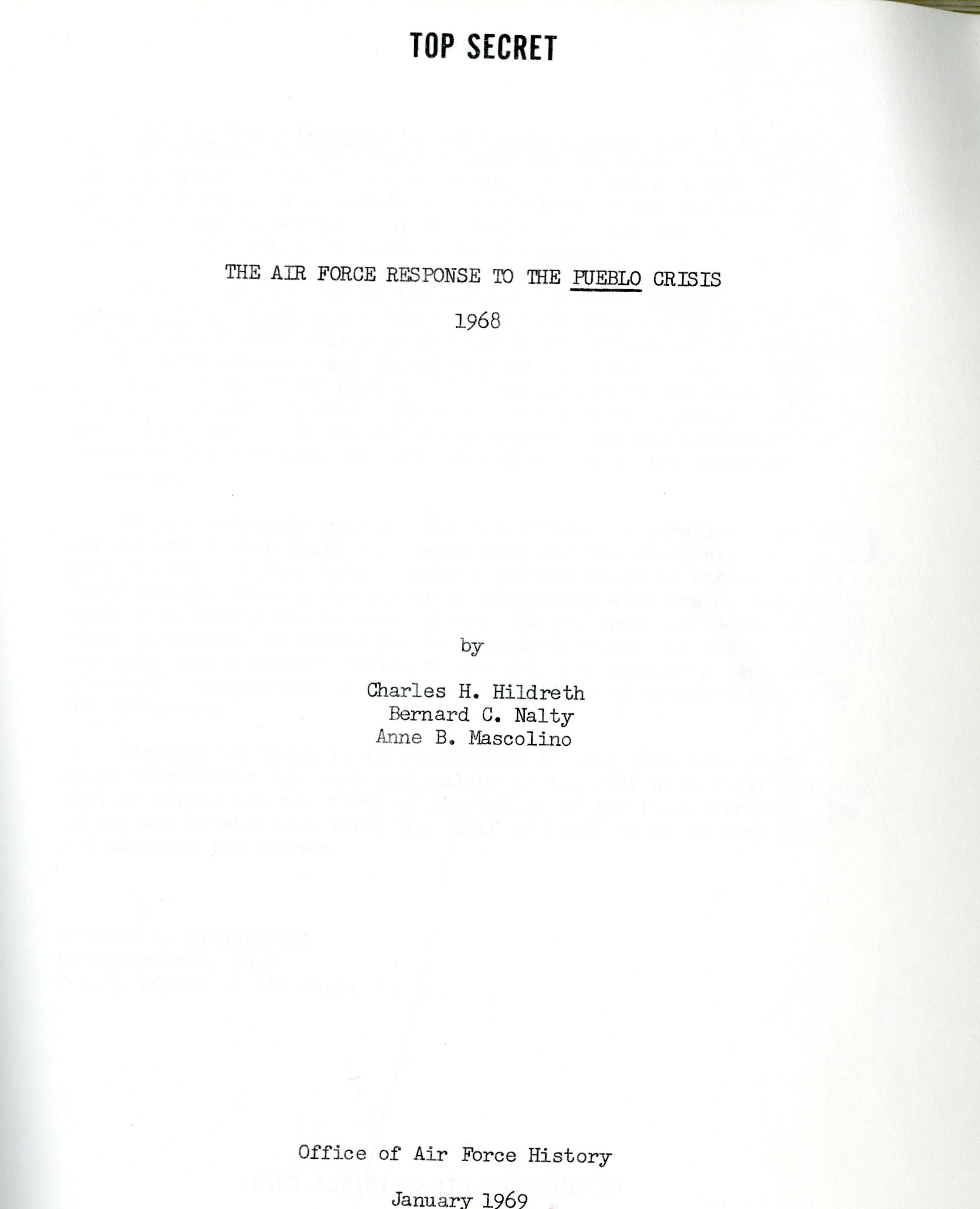 Title page example from USAF editorial style guide