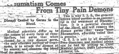 Rheumatism Medicine Ad