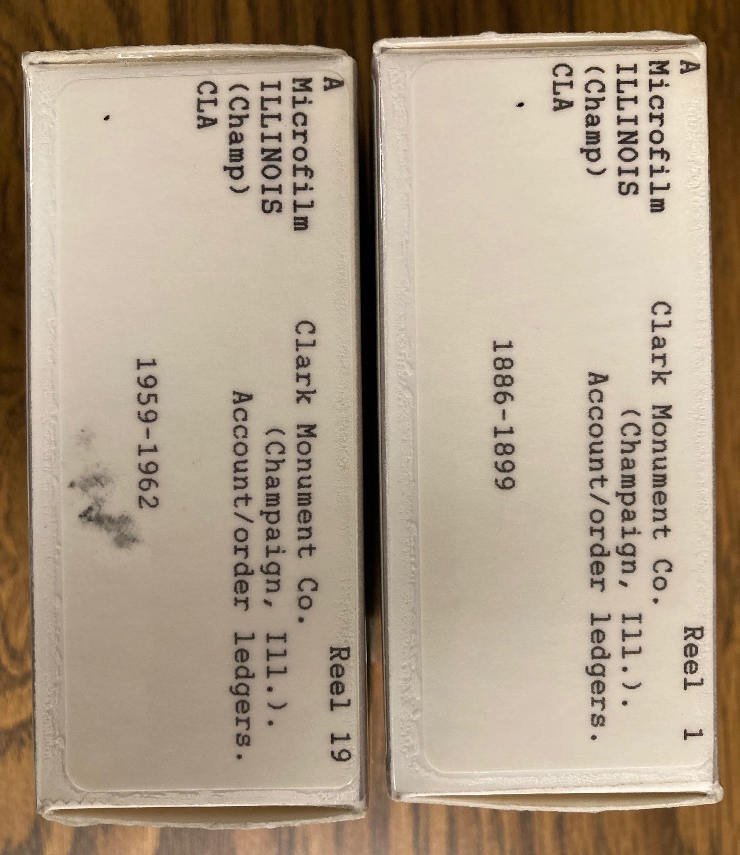 Clark Monument Co. Microfilm Reels