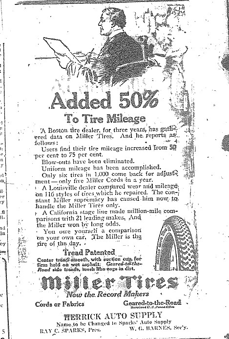 Miller Tires Advertisement