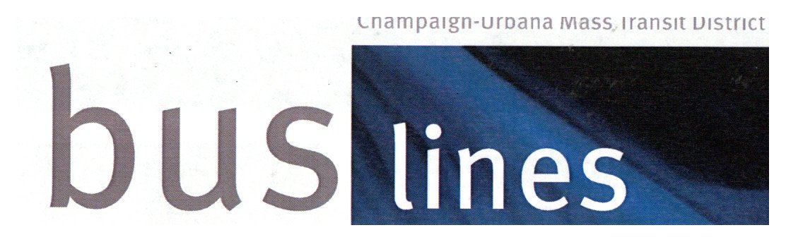 Masthead of the Mass Transit District's newletter, Bus Lines.