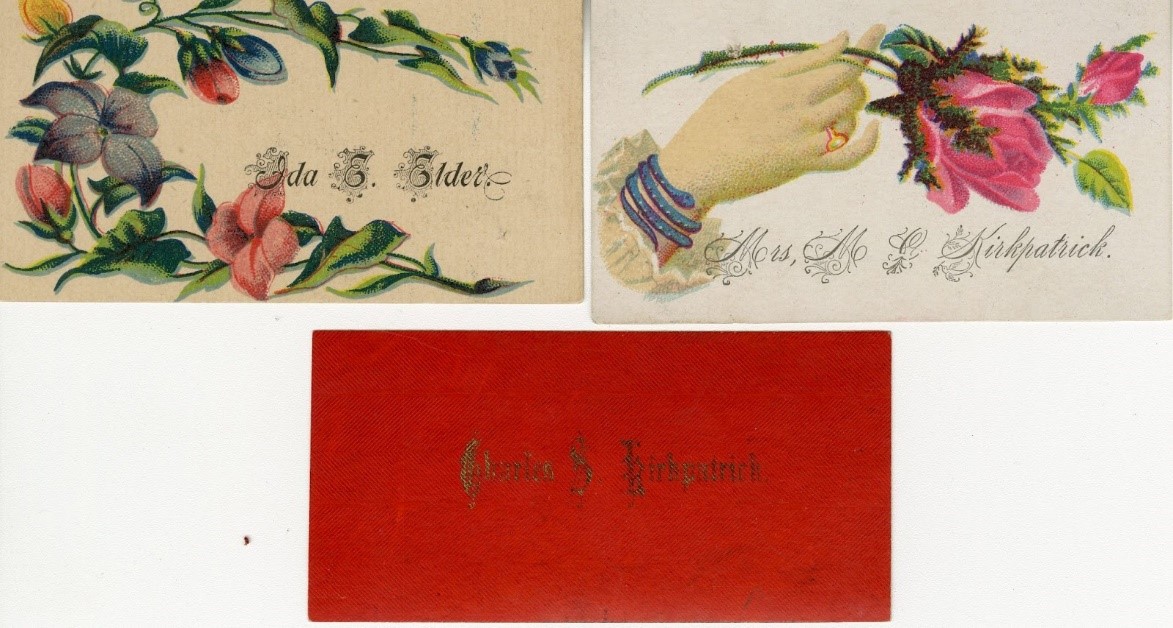 An image of three calling cards