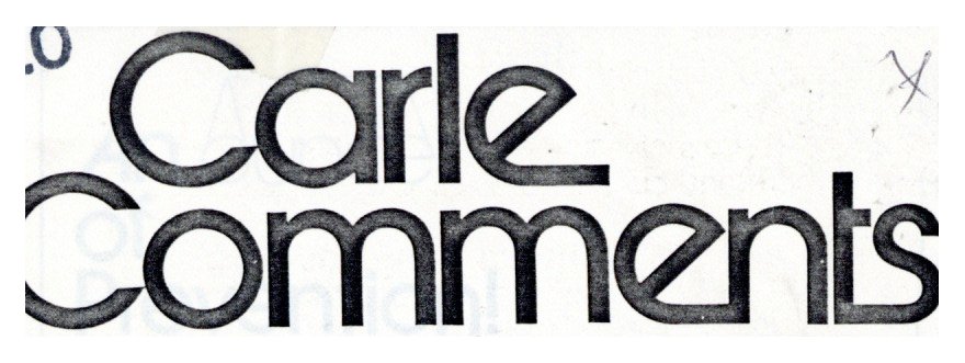 An image of the Carle Comments newletter masthead.