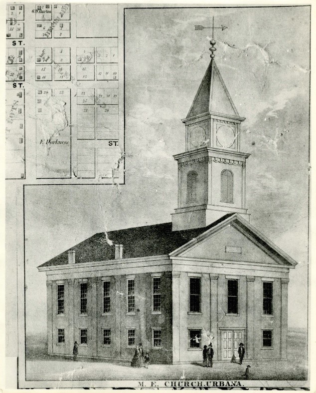 The 2nd, reconstructed First Methodist Church building.