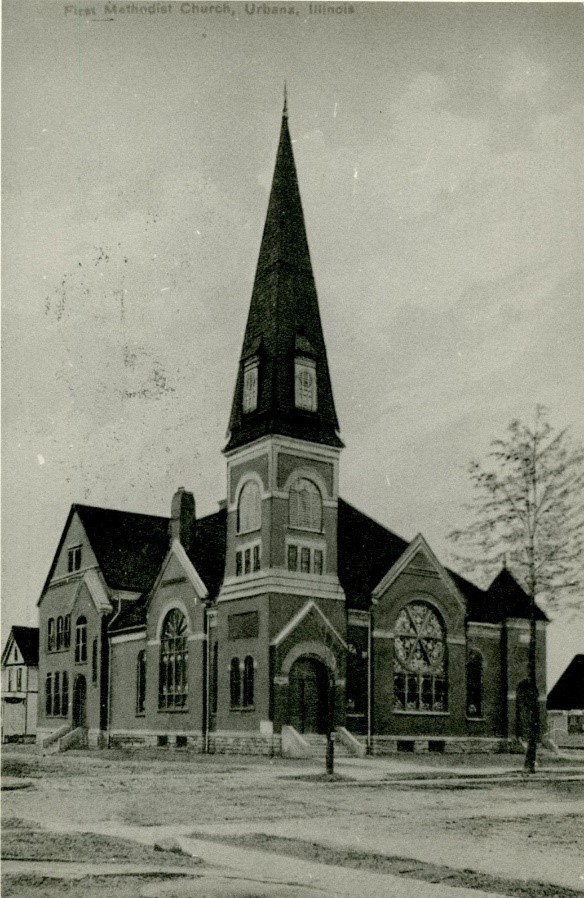 A Photograph of the third First Methodist Church buliding, built in 1983.