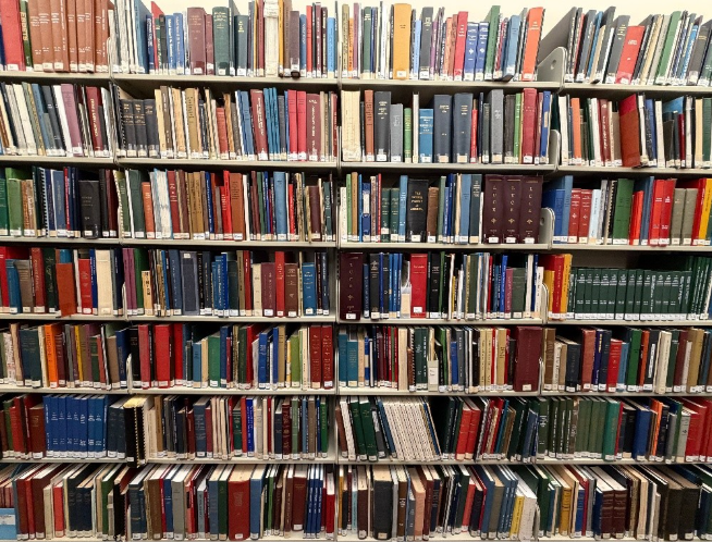 A shelf full of books
AI-generated content may be incorrect.