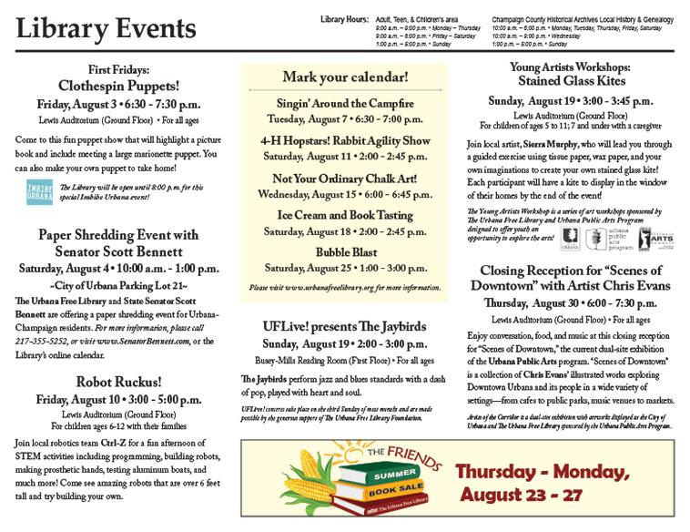 program calendar urbana free library