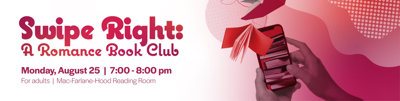 Swipe Right: A Romance Book Club on August 25 at 7:00 pm