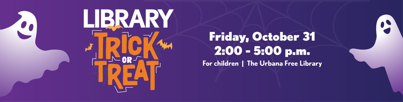 Library Trick or Treat on Friday, October 31 at 2:00 pm