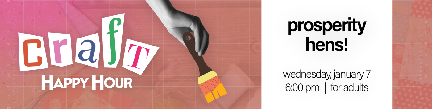 Craft Happy Hour on Wednesday, January 7 at 6:00 pm