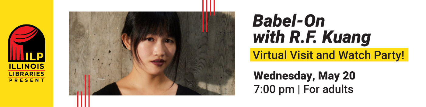 Graphic for R.F. Kuang Virtual Visit and Watch Party