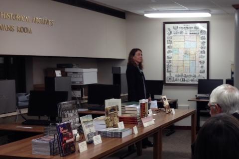 Authors Panel book display, October 25, 2014