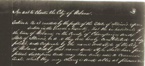 Urbana City Charter, Feb. 14, 1855 - Section 1
