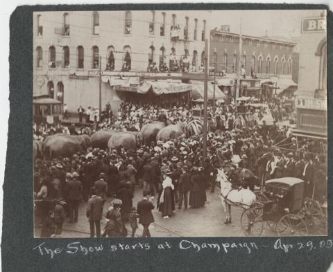 Circus Parade, Champaign, IL, 1909 