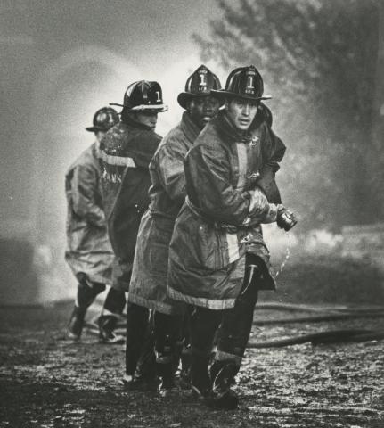 Champaign firefighters, October 1973