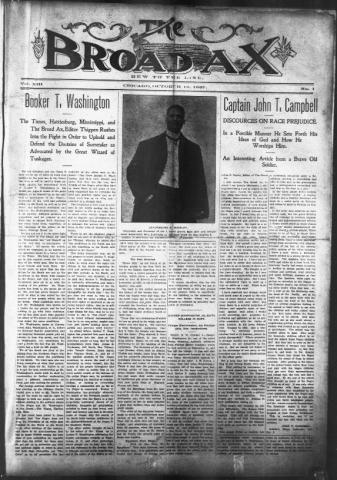 The Broadax, an African-American newspaper,issue dated October 12, 1907