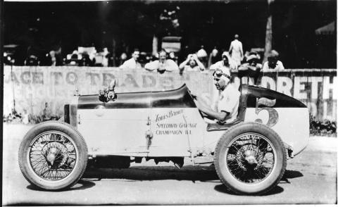 Louis Brown in race car, circa 1930’s