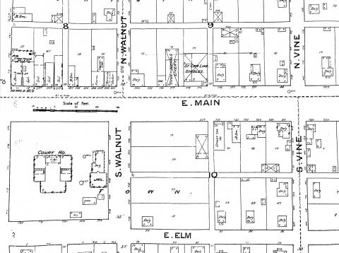 1887 Map of Downtown Urbana 