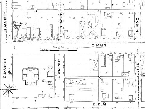 1897 Map of Downtown Urbana 