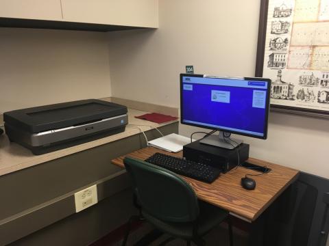 Epson 10000 flatbed scanner computer station