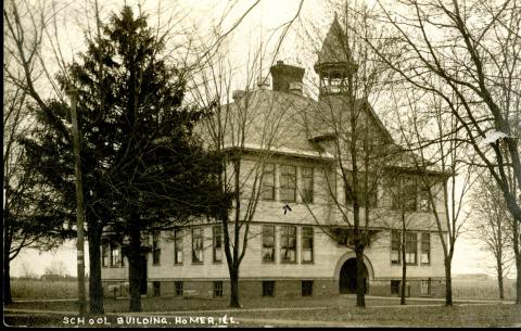 Homer High School Postcard from Bernice Harrison 