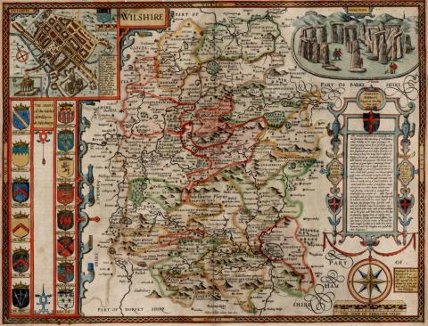 Map of Wiltshire by John Speed