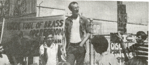 Photograph taken of protesters at the demonstration on September 19, 1970. Vol.2 No. 8 of A Four-Year Bummer 