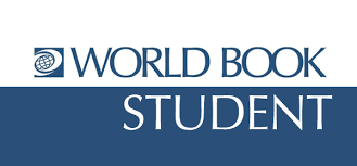 World Book Student in blue font