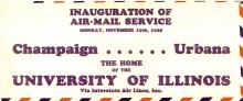 Inaugural Champaign-Urbana Air Mail Envelope, 1928