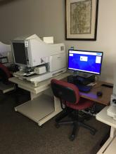 Microfilm reader/scanner computer station
