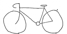 Bicycle sign drawing, City of Urbana Public Works Dept. Records