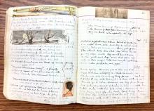 Nelson Diary Inside Collage and Writing