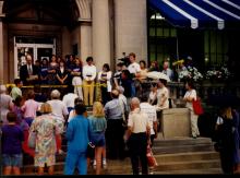 Library reopening after one month closure due to fire