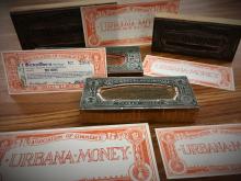 Urbana Money and printing plates