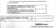 Voting Ballot to permit combat sports in Urbana, April 17, 1926