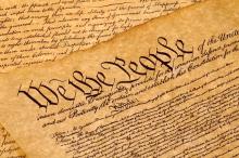 Screen capture of the US constitution 